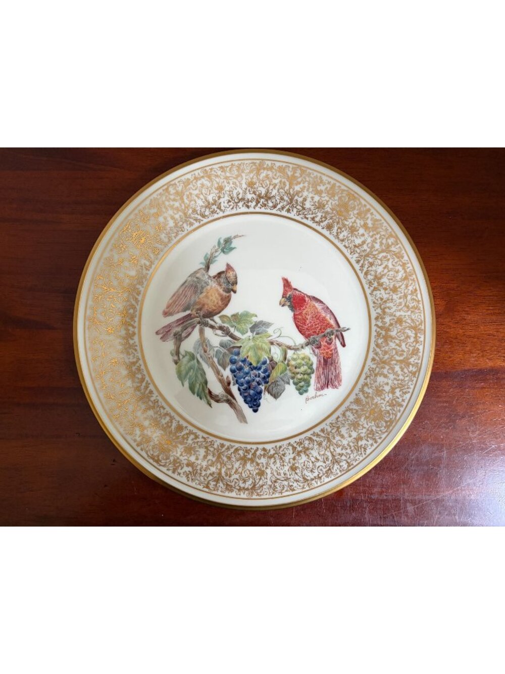Vintage Lenox Annual Limited Edition," American Cardinal" Collector Plate, 1976